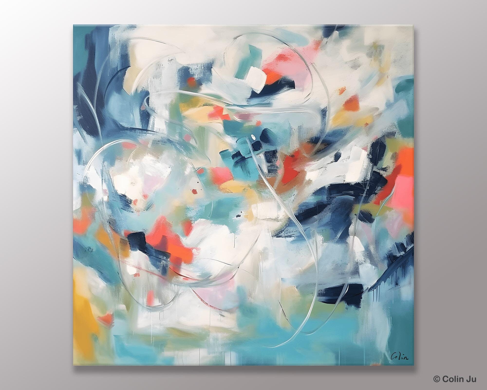 Modern Acrylic Art, Modern Original Abstract Art, Large Abstract Art for Bedroom, Simple Canvas Paintings for Sale, Contemporary Canvas Art-ArtWorkCrafts.com