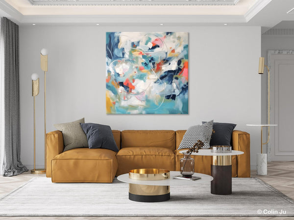 Modern Acrylic Art, Modern Original Abstract Art, Large Abstract Art for Bedroom, Simple Canvas Paintings for Sale, Contemporary Canvas Art-ArtWorkCrafts.com