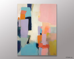 Original Abstract Art, Contemporary Acrylic Art on Canvas, Large Wall Art Painting for Bedroom, Oversized Modern Abstract Wall Paintings-ArtWorkCrafts.com