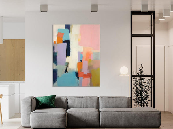 Original Abstract Art, Contemporary Acrylic Art on Canvas, Large Wall Art Painting for Bedroom, Oversized Modern Abstract Wall Paintings-ArtWorkCrafts.com