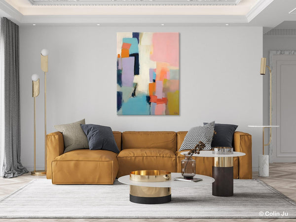Original Abstract Art, Contemporary Acrylic Art on Canvas, Large Wall Art Painting for Bedroom, Oversized Modern Abstract Wall Paintings-ArtWorkCrafts.com