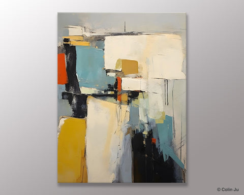 Large Modern Canvas Paintings, Heavy Texture Paintings, Large Original Wall Art Painting for Bedroom, Acrylic Paintings on Canvas-ArtWorkCrafts.com