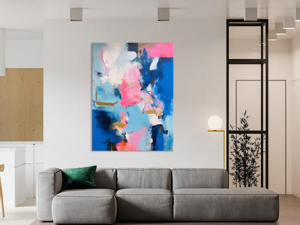 Large Abstract Painting for Bedroom, Oversized Canvas Wall Art Paintings, Original Modern Artwork, Contemporary Acrylic Painting on Canvas-ArtWorkCrafts.com