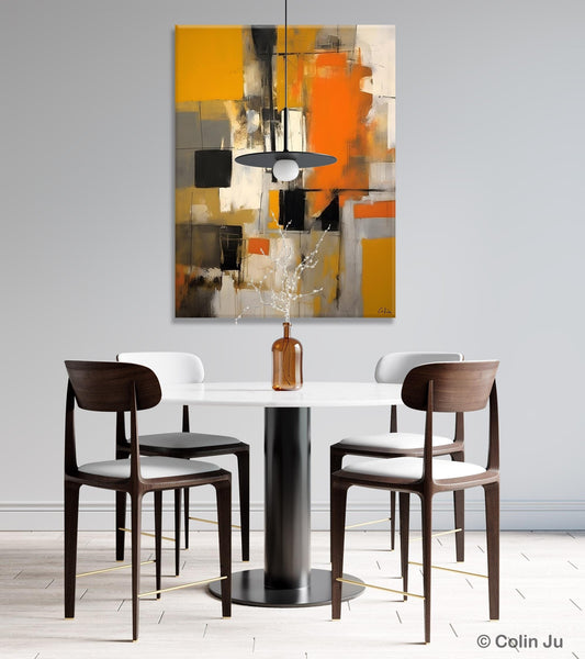 Oversized Abstract Art Paintings, Original Canvas Artwork, Large Wall Art Painting for Dining Room, Contemporary Acrylic Painting on Canvas-ArtWorkCrafts.com