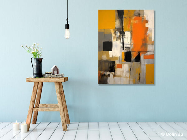 Oversized Abstract Art Paintings, Original Canvas Artwork, Large Wall Art Painting for Dining Room, Contemporary Acrylic Painting on Canvas-ArtWorkCrafts.com