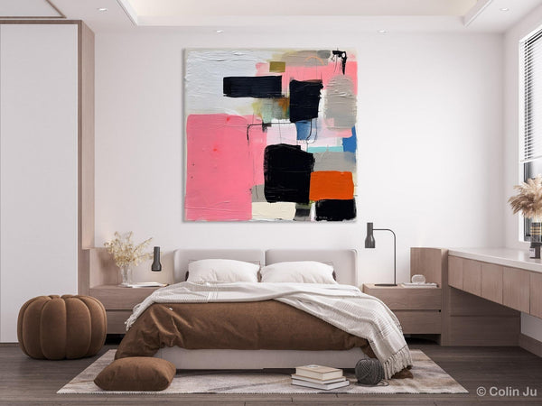 Modern Original Abstract Art, Large Wall Art for Bedroom, Geometric Modern Acrylic Art, Canvas Paintings for Sale, Contemporary Canvas Art-ArtWorkCrafts.com