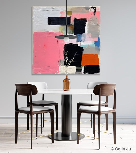 Modern Original Abstract Art, Large Wall Art for Bedroom, Geometric Modern Acrylic Art, Canvas Paintings for Sale, Contemporary Canvas Art-ArtWorkCrafts.com