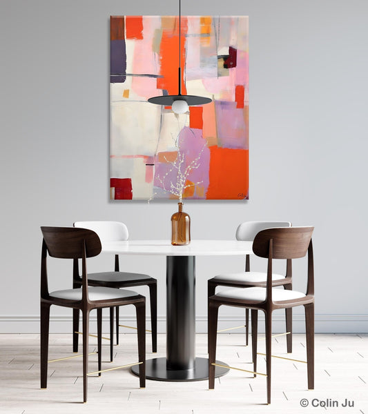 Large Modern Canvas Art for Dining Room, Simple Abstract Art, Large Original Wall Art Painting for Bedroom, Acrylic Paintings on Canvas-ArtWorkCrafts.com