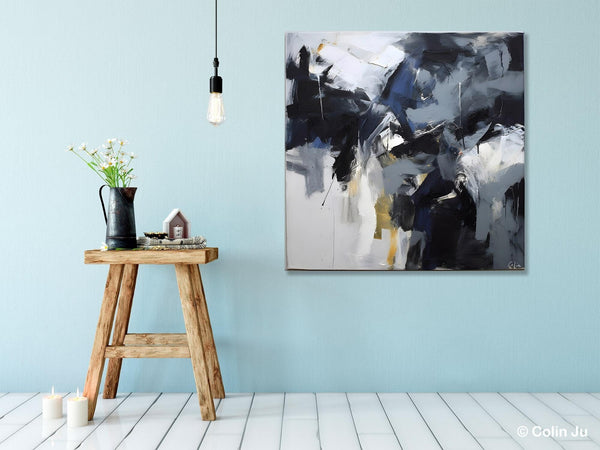 Simple Modern Acrylic Art, Modern Original Abstract Art, Large Abstract Art for Bedroom, Canvas Paintings for Sale, Contemporary Canvas Art-ArtWorkCrafts.com