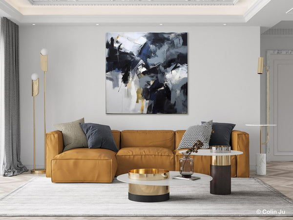 Simple Modern Acrylic Art, Modern Original Abstract Art, Large Abstract Art for Bedroom, Canvas Paintings for Sale, Contemporary Canvas Art-ArtWorkCrafts.com