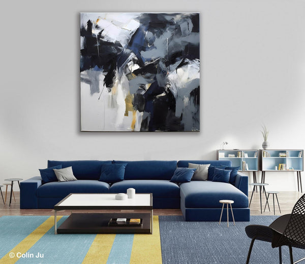 Simple Modern Acrylic Art, Modern Original Abstract Art, Large Abstract Art for Bedroom, Canvas Paintings for Sale, Contemporary Canvas Art-ArtWorkCrafts.com