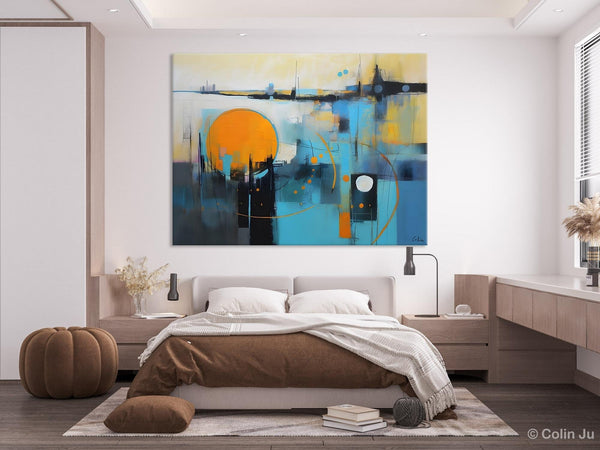 Oversized Canvas Wall Art Paintings, Original Modern Artwork, Large Abstract Painting for Bedroom, Contemporary Acrylic Painting on Canvas-ArtWorkCrafts.com