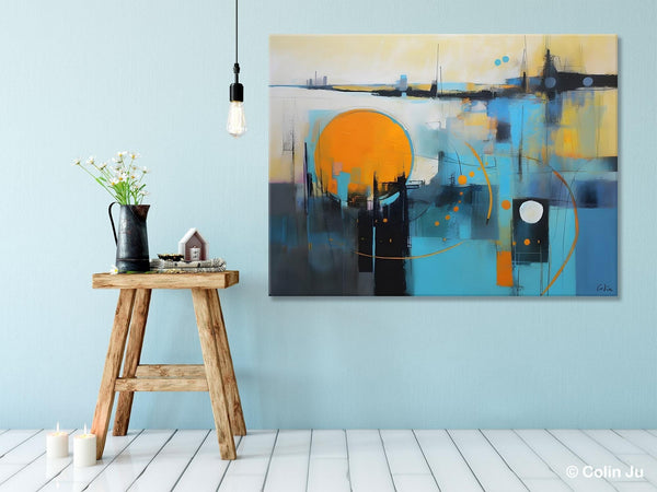 Oversized Canvas Wall Art Paintings, Original Modern Artwork, Large Abstract Painting for Bedroom, Contemporary Acrylic Painting on Canvas-ArtWorkCrafts.com