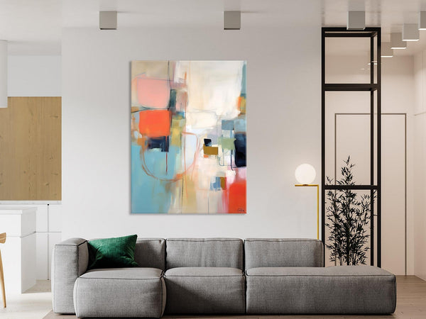 Large Wall Paintings for Bedroom, Original Abstract Art, Contemporary Abstract Paintings on Canvas, Oversized Abstract Wall Art Paintings-ArtWorkCrafts.com