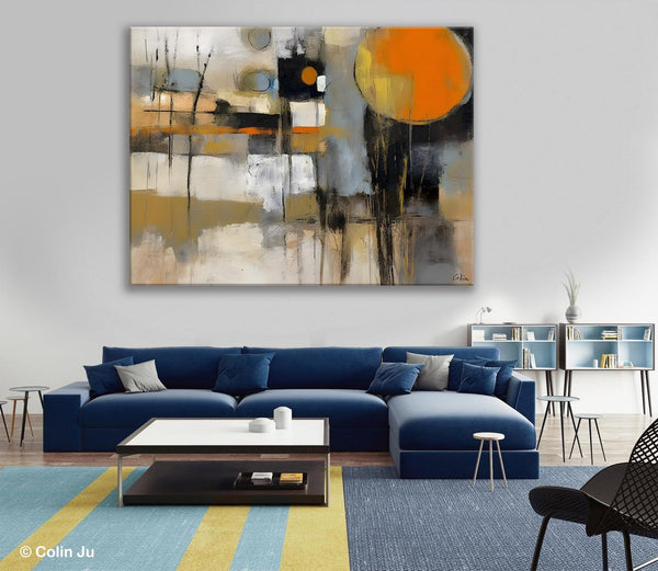 Large Wall Art Painting for Bedroom, Oversized Abstract Wall Art Paintings, Original Modern Artwork, Contemporary Acrylic Painting on Canvas-ArtWorkCrafts.com