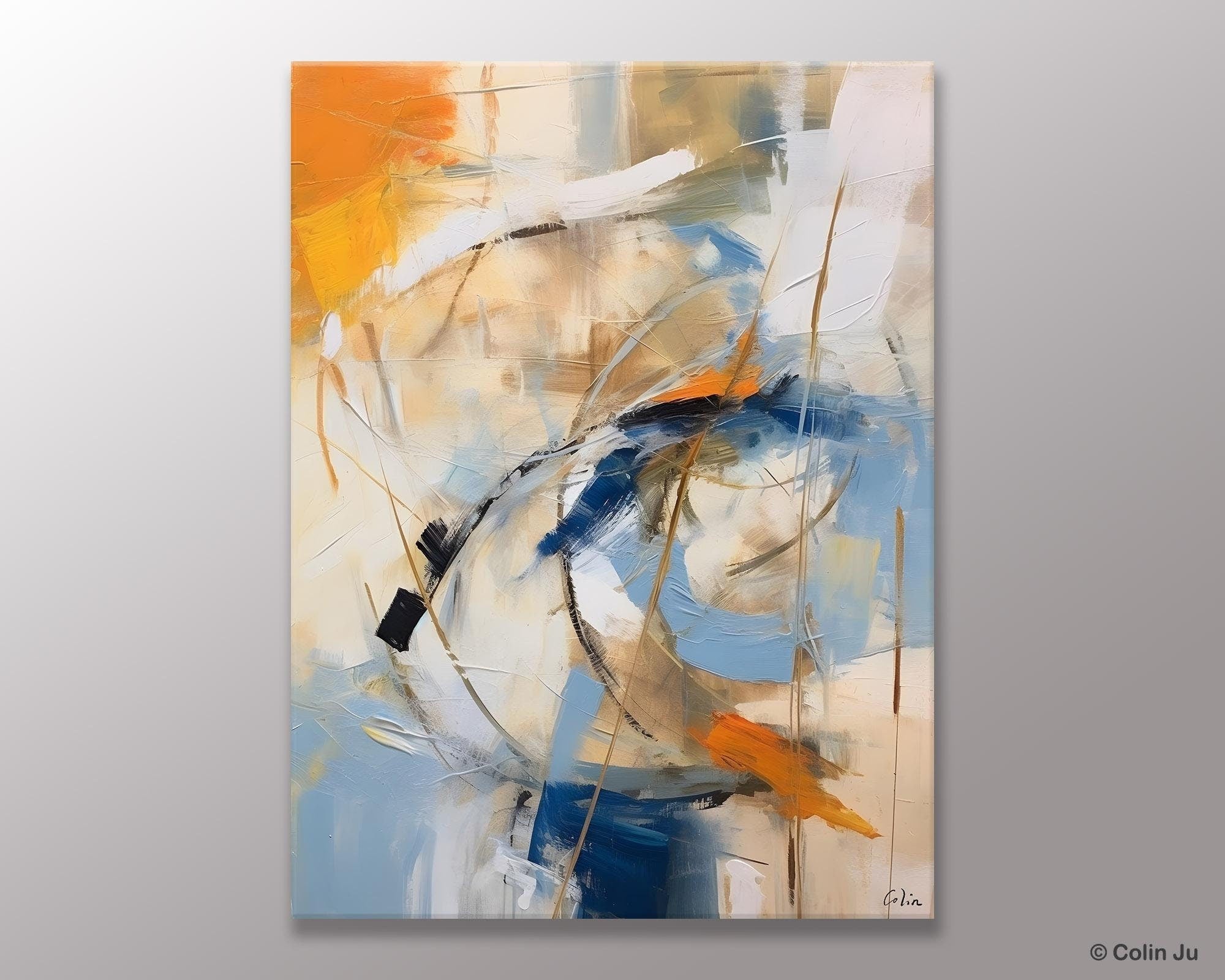 Modern Acrylic Paintings, Large Paintings for Living Room, Contemporary Wall Art Paintings, Hand Painted Canvas Art, Original Abstract Art-ArtWorkCrafts.com