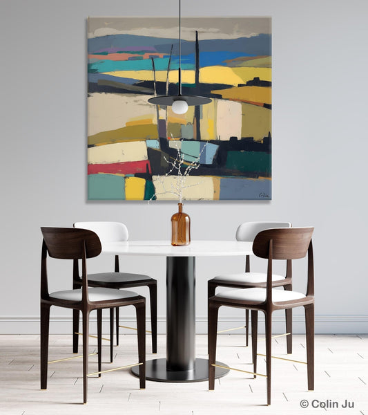 Landscape Canvas Art, Original Abstract Art, Hand Painted Canvas Art, Abstract Landscape Painting, Large Abstract Painting for Living Room-ArtWorkCrafts.com