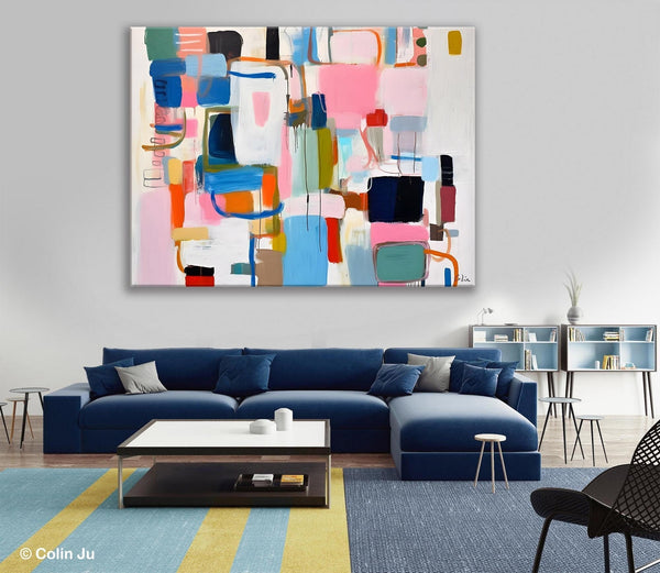 Large Wall Art Ideas for Living Room, Hand Painted Canvas Art, Oversized Canvas Paintings, Original Abstract Art, Contemporary Acrylic Art-ArtWorkCrafts.com