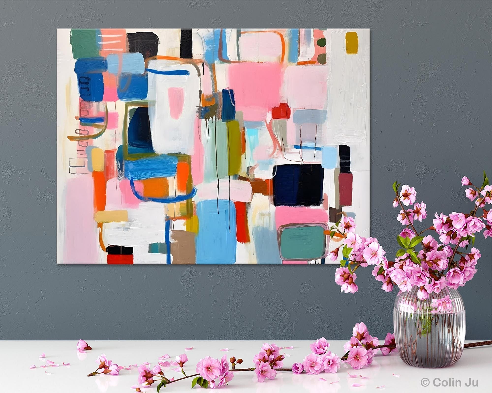 Large Wall Art Ideas for Living Room, Hand Painted Canvas Art, Oversized Canvas Paintings, Original Abstract Art, Contemporary Acrylic Art-ArtWorkCrafts.com