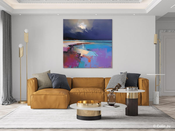 Landscape Canvas Paintings, Hand Painted Canvas Art, Landscape Acrylic Art, Original Abstract Art, Large Landscape Paintings for Living Room-ArtWorkCrafts.com