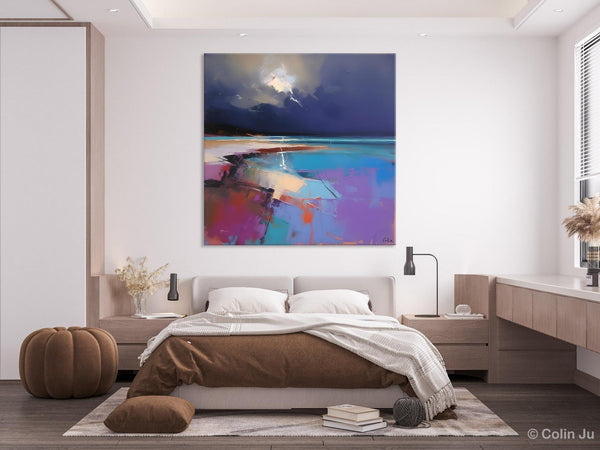 Landscape Canvas Paintings, Hand Painted Canvas Art, Landscape Acrylic Art, Original Abstract Art, Large Landscape Paintings for Living Room-ArtWorkCrafts.com