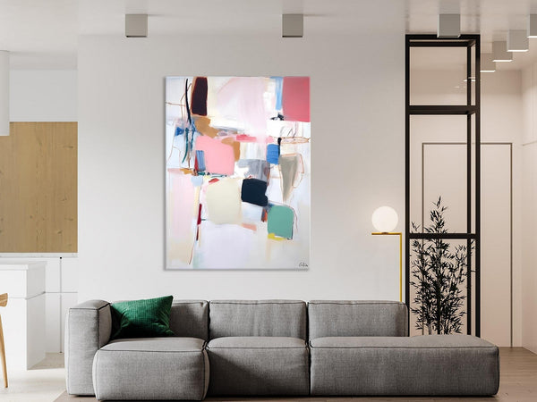 Abstract Painting on Canvas, Contemporary Acrylic Paintings, Extra Large Canvas Painting for Bedroom, Original Abstract Wall Art for Sale-ArtWorkCrafts.com