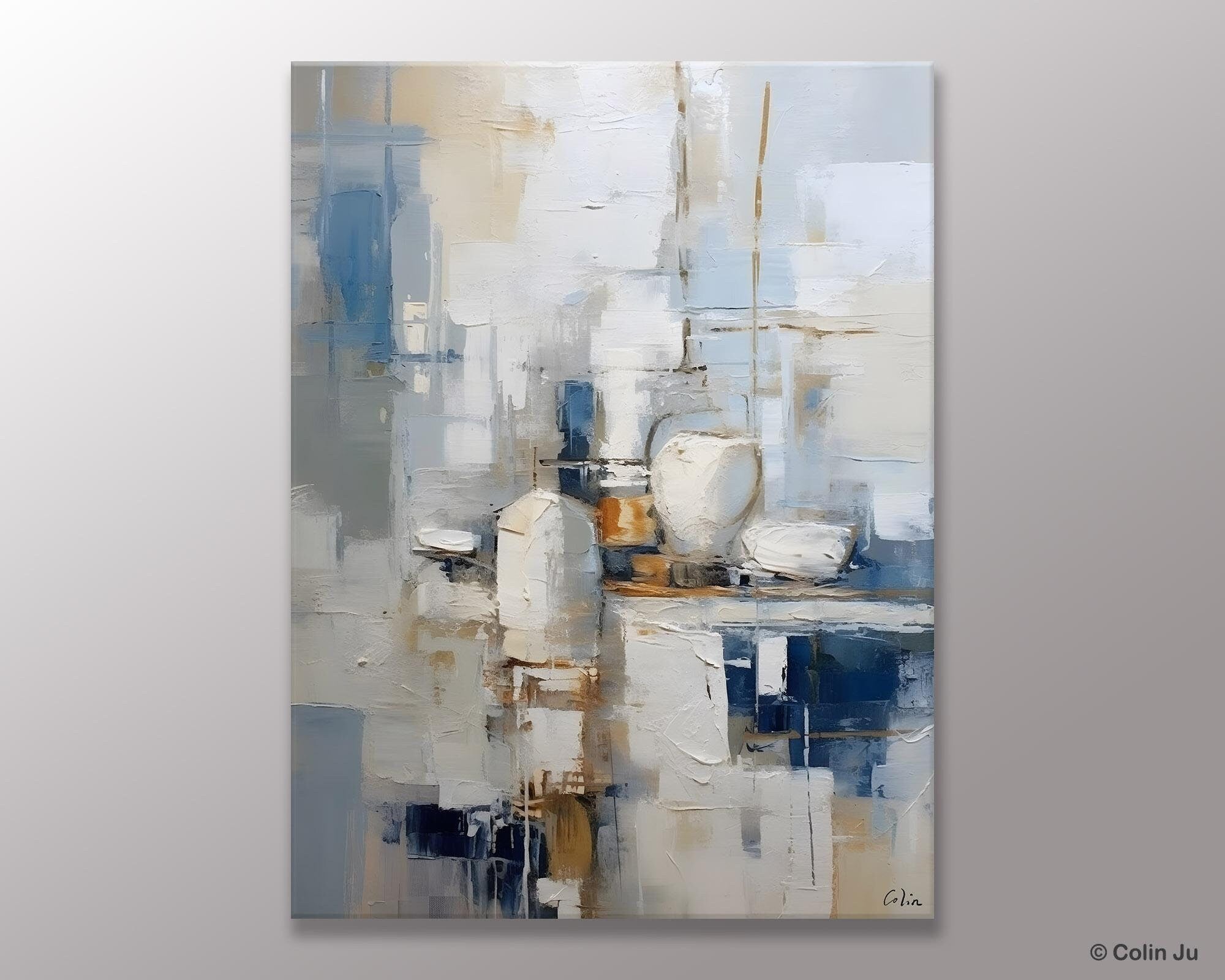 Oversized Contemporary Acrylic Paintings, Modern Abstract Paintings, Original Canvas Wall Art, Extra Large Canvas Painting for Living Room-ArtWorkCrafts.com