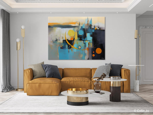 Extra Large Canvas Painting for Living Room, Original Acrylic Wall Art, Oversized Contemporary Acrylic Paintings, Abstract Canvas Paintings-ArtWorkCrafts.com