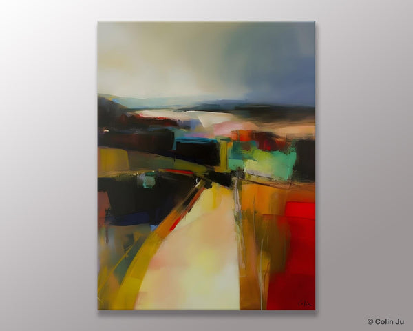 Original Landscape Paintings, Acrylic Painting on Canvas, Extra Large Paintings for Bedroom, Modern Paintings, Large Contemporary Wall Art-ArtWorkCrafts.com