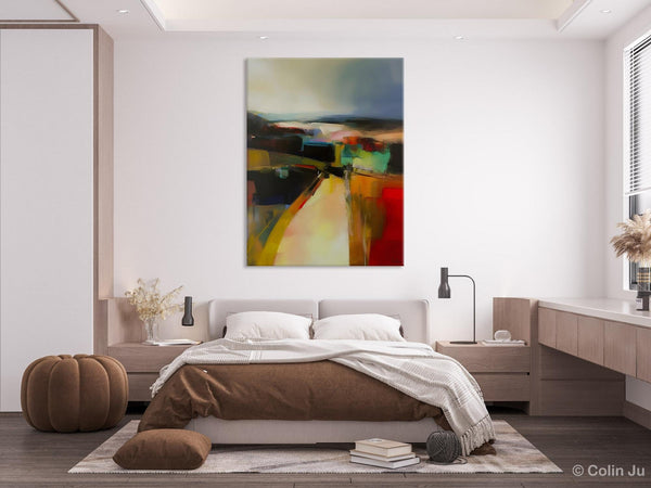 Original Landscape Paintings, Acrylic Painting on Canvas, Extra Large Paintings for Bedroom, Modern Paintings, Large Contemporary Wall Art-ArtWorkCrafts.com