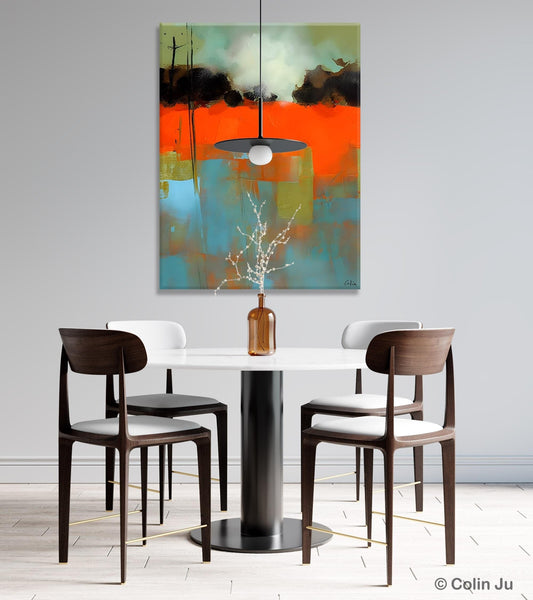 Landscape Canvas Art, Simple Modern Wall Art, Contemporary Acrylic Paintings, Original Abstract Paintings, Large Canvas Painting for Bedroom-ArtWorkCrafts.com