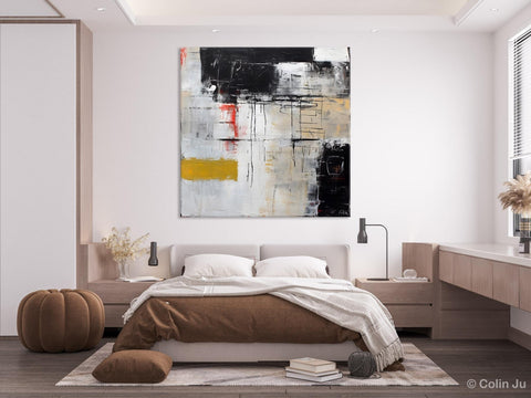 Large Abstract Art for Bedroom, Original Abstract Wall Art, Simple Modern Acrylic Artwork, Modern Canvas Paintings, Contemporary Canvas Art-ArtWorkCrafts.com
