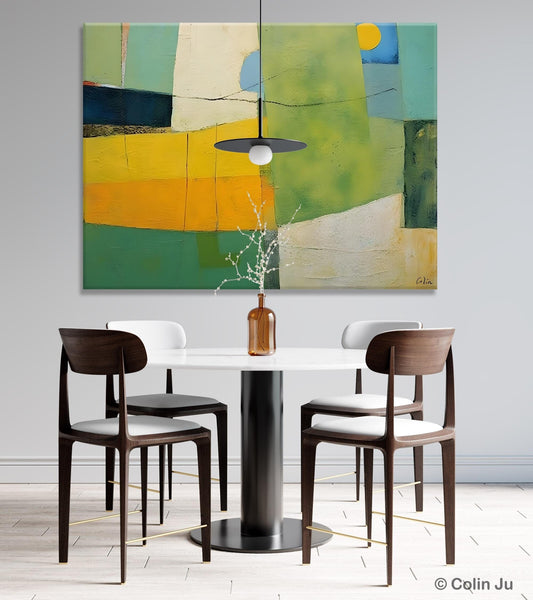 Original Canvas Artwork, Large Wall Art Painting for Dining Room, Contemporary Acrylic Painting on Canvas, Modern Abstract Wall Paintings-ArtWorkCrafts.com