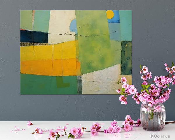Original Canvas Artwork, Large Wall Art Painting for Dining Room, Contemporary Acrylic Painting on Canvas, Modern Abstract Wall Paintings-ArtWorkCrafts.com