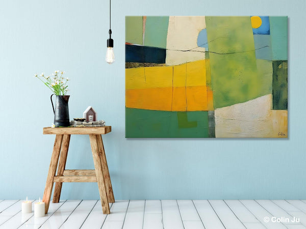 Original Canvas Artwork, Large Wall Art Painting for Dining Room, Contemporary Acrylic Painting on Canvas, Modern Abstract Wall Paintings-ArtWorkCrafts.com