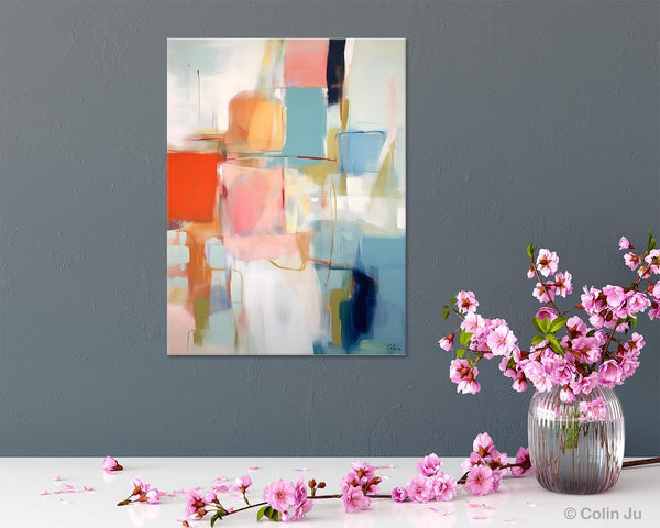 Hand Painted Canvas Art, Original Artowrk, Abstract Wall Paintings, Extra Large Paintings for Dining Room, Contemporary Wall Art Paintings-ArtWorkCrafts.com