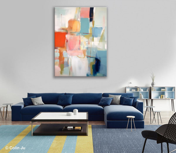 Hand Painted Canvas Art, Original Artowrk, Abstract Wall Paintings, Extra Large Paintings for Dining Room, Contemporary Wall Art Paintings-ArtWorkCrafts.com