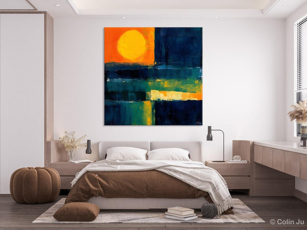 Large Abstract Painting for Dining Room, Modern Acrylic Artwork, Simple Canvas Paintings, Contemporary Canvas Art, Original Modern Wall Art-ArtWorkCrafts.com