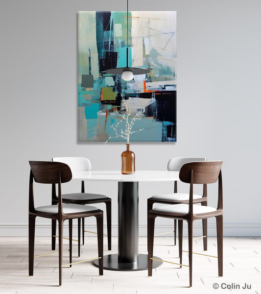 Original Abstract Art, Large Wall Art Painting for Dining Room, Large Modern Canvas Wall Paintings, Hand Painted Acrylic Painting on Canvas-ArtWorkCrafts.com