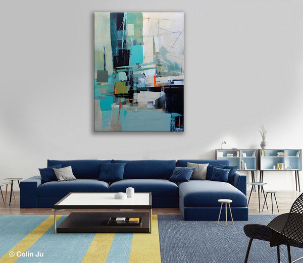 Original Abstract Art, Large Wall Art Painting for Dining Room, Large Modern Canvas Wall Paintings, Hand Painted Acrylic Painting on Canvas-ArtWorkCrafts.com