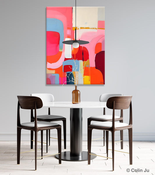 Contemporary Acrylic Painting on Canvas, Simple Abstract Art, Large Painting for Dining Room, Original Canvas Artwork, Wall Art Paintings-ArtWorkCrafts.com