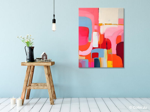 Contemporary Acrylic Painting on Canvas, Simple Abstract Art, Large Painting for Dining Room, Original Canvas Artwork, Wall Art Paintings-ArtWorkCrafts.com