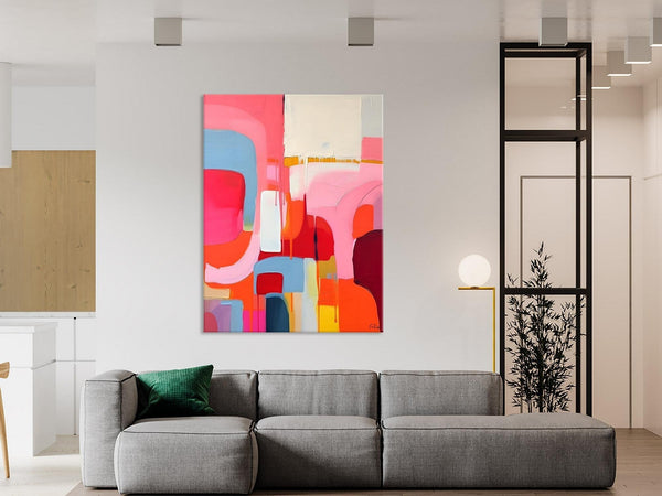 Contemporary Acrylic Painting on Canvas, Simple Abstract Art, Large Painting for Dining Room, Original Canvas Artwork, Wall Art Paintings-ArtWorkCrafts.com