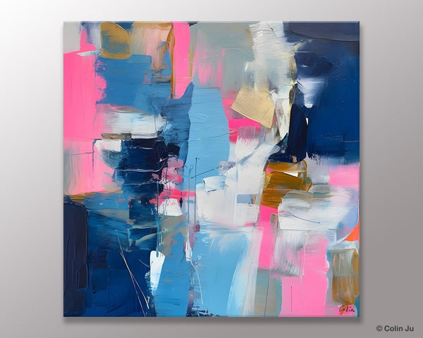 Canvas Art, Original Modern Wall Art, Modern Acrylic Artwork, Modern Canvas Paintings, Contemporary Large Abstract Painting for Dining Room-ArtWorkCrafts.com