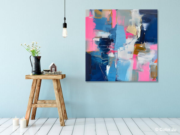 Canvas Art, Original Modern Wall Art, Modern Acrylic Artwork, Modern Canvas Paintings, Contemporary Large Abstract Painting for Dining Room-ArtWorkCrafts.com