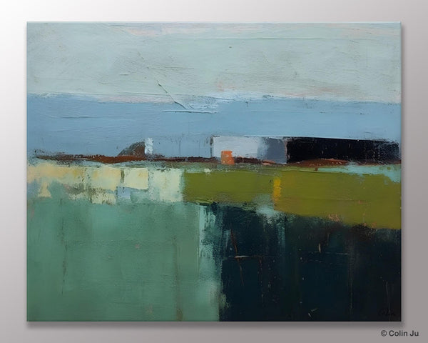 Landscape Acrylic Paintings, Landscape Abstract Painting, Modern Wall Art for Living Room, Original Abstract Art, Acrylic Painting on Canvas-ArtWorkCrafts.com