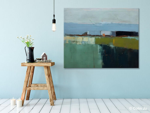 Landscape Acrylic Paintings, Landscape Abstract Painting, Modern Wall Art for Living Room, Original Abstract Art, Acrylic Painting on Canvas-ArtWorkCrafts.com