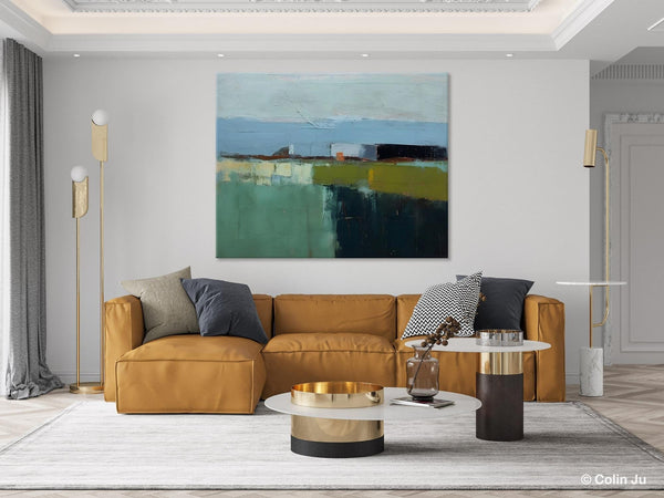 Landscape Acrylic Paintings, Landscape Abstract Painting, Modern Wall Art for Living Room, Original Abstract Art, Acrylic Painting on Canvas-ArtWorkCrafts.com