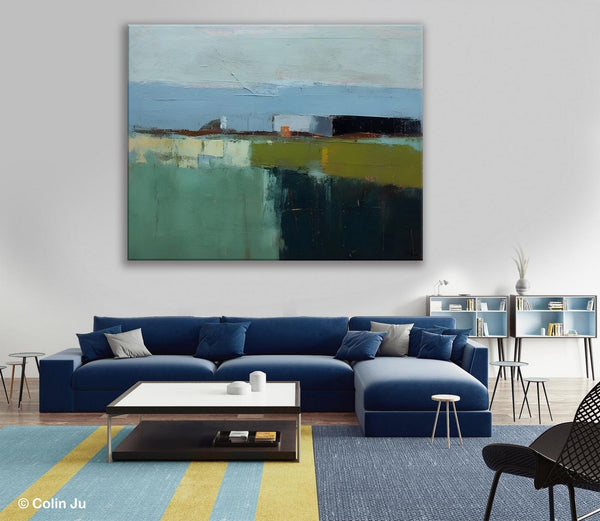 Landscape Acrylic Paintings, Landscape Abstract Painting, Modern Wall Art for Living Room, Original Abstract Art, Acrylic Painting on Canvas-ArtWorkCrafts.com