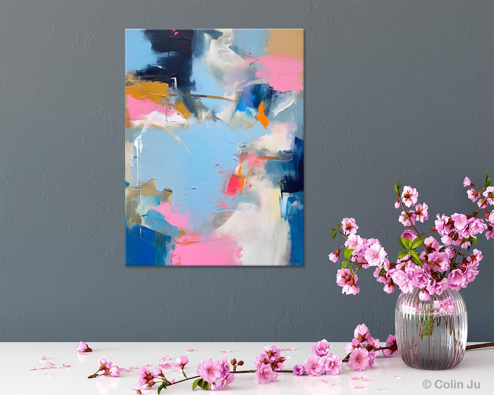 Large Modern Canvas Wall Paintings, Original Abstract Art, Large Wall Art Painting for Living Room, Contemporary Acrylic Painting on Canvas-ArtWorkCrafts.com